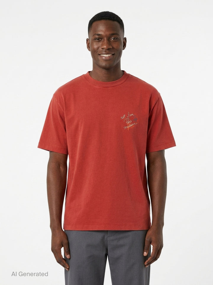 Not From Paris Slogan Tee | Drôle de Monsieur | Club21 - front