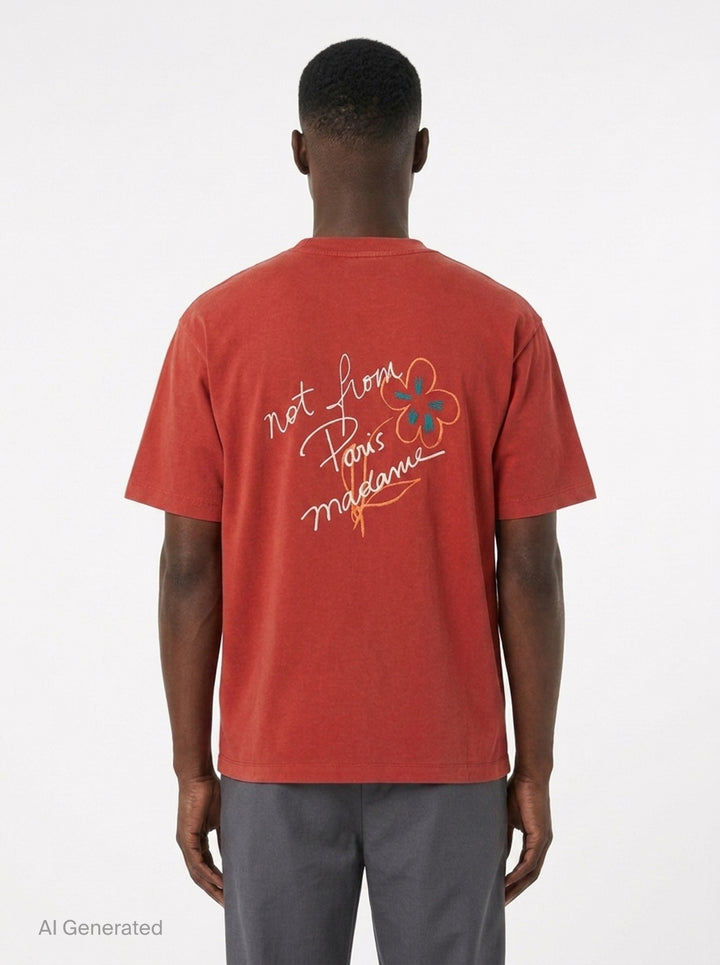 Not From Paris Slogan Tee | Drôle de Monsieur | Club21 - back
