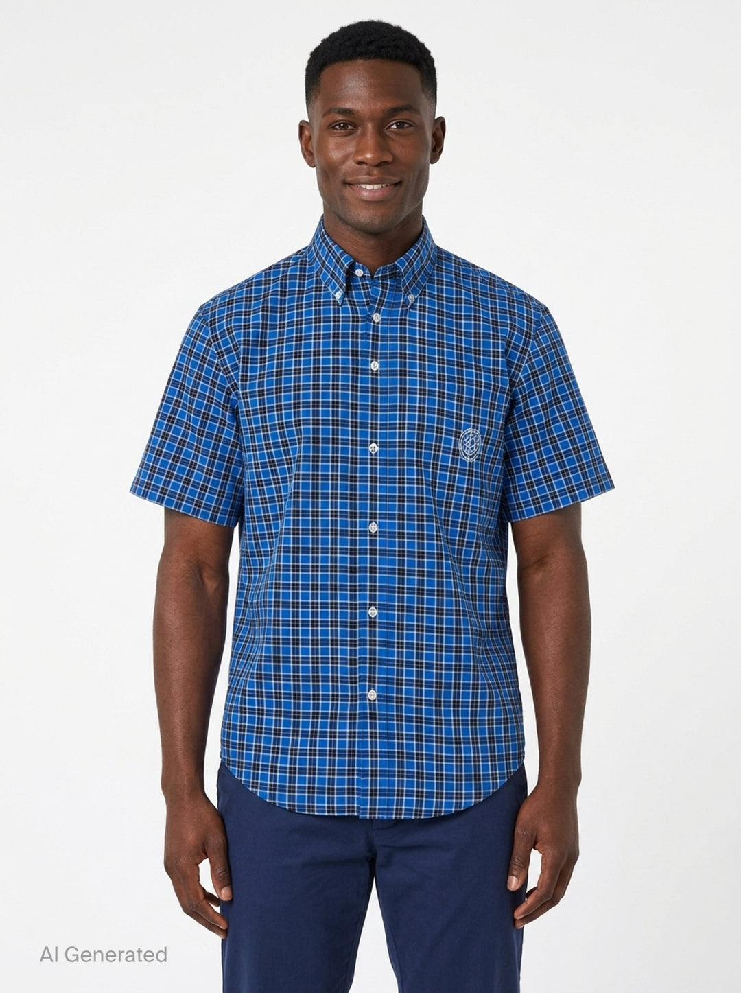 Short Sleeve Check Shirt | Drôle de Monsieur | Club21 - front