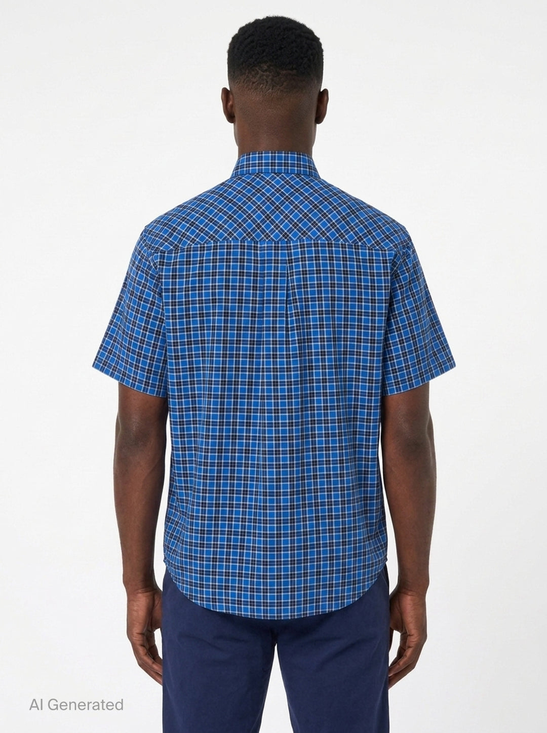 Short Sleeve Check Shirt | Drôle de Monsieur | Club21 - back