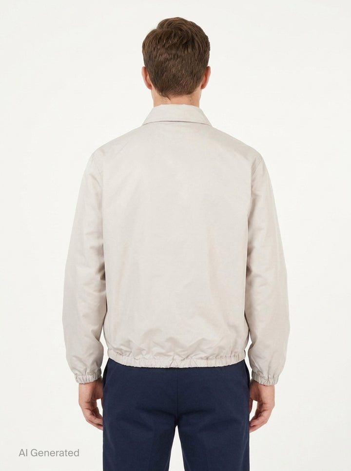 Slogan Nylon Blouson Jacket | Drôle de Monsieur | Club21 - back