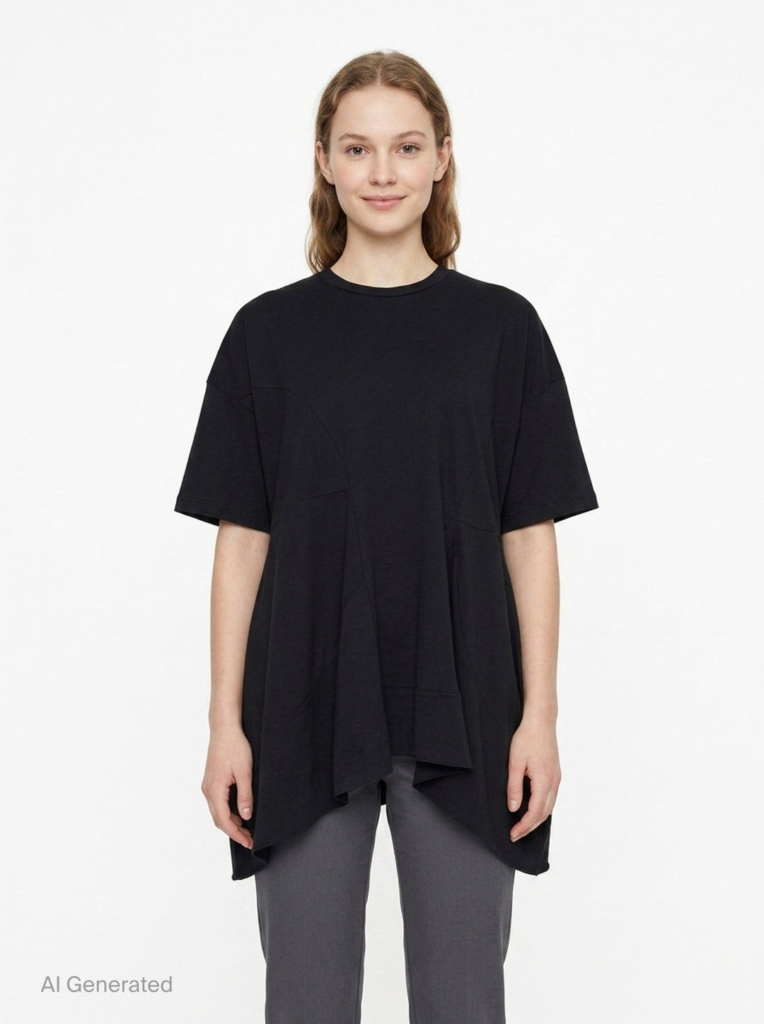 Asymmetric 3D T-Shirt | Enfold | Club21 - front