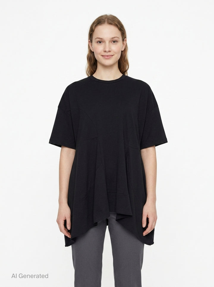 Asymmetric 3D T-Shirt | Enfold | Club21 - front
