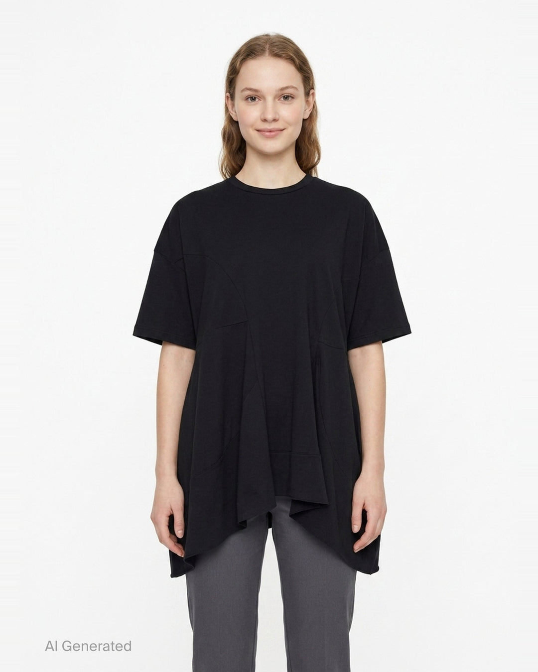 Asymmetric 3D T-Shirt | Enfold | Club21 - front