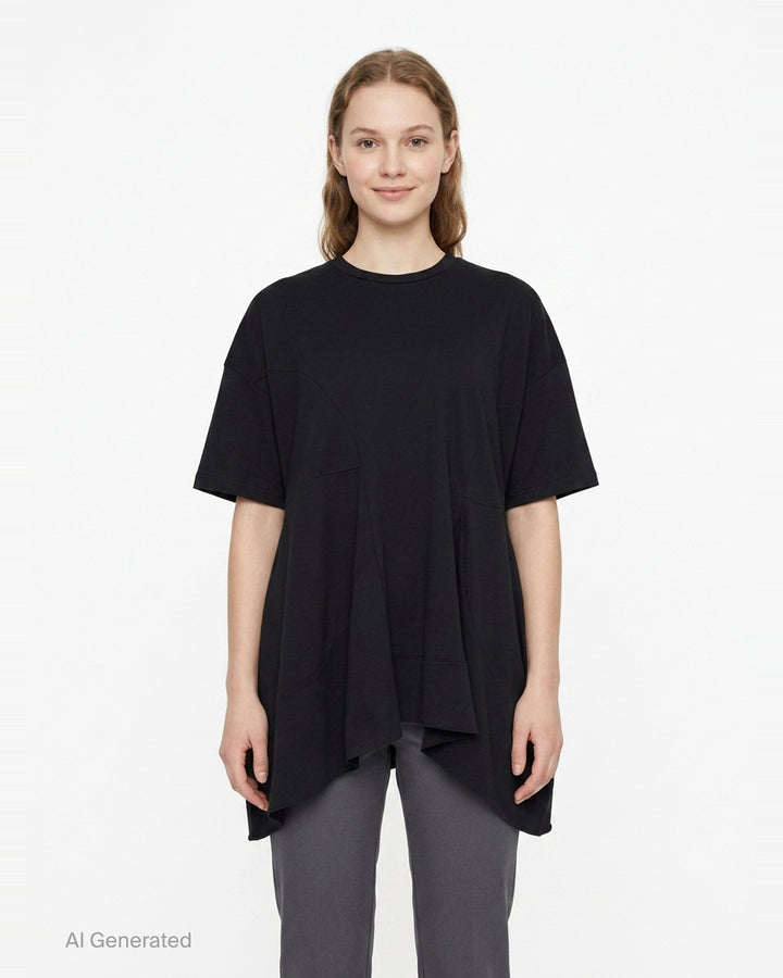 Asymmetric 3D T-Shirt | Enfold | Club21 - front