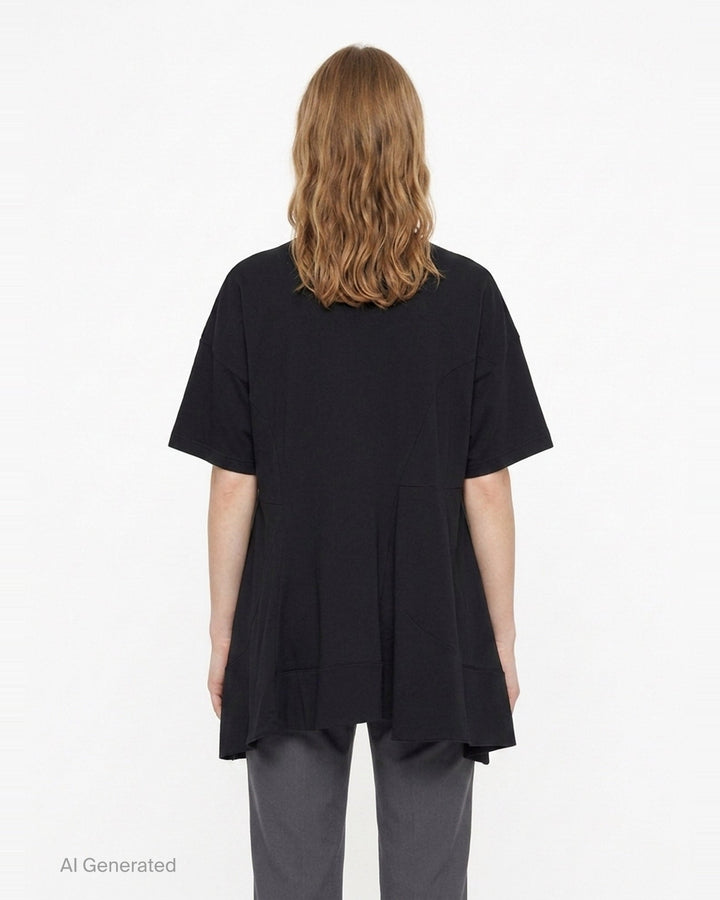 Asymmetric 3D T-Shirt | Enfold | Club21 - back