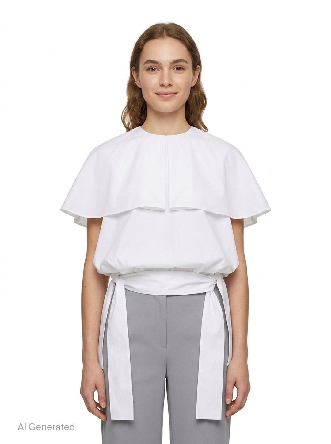 Big Collar Layered Blouse | Enfold | Club21 - front