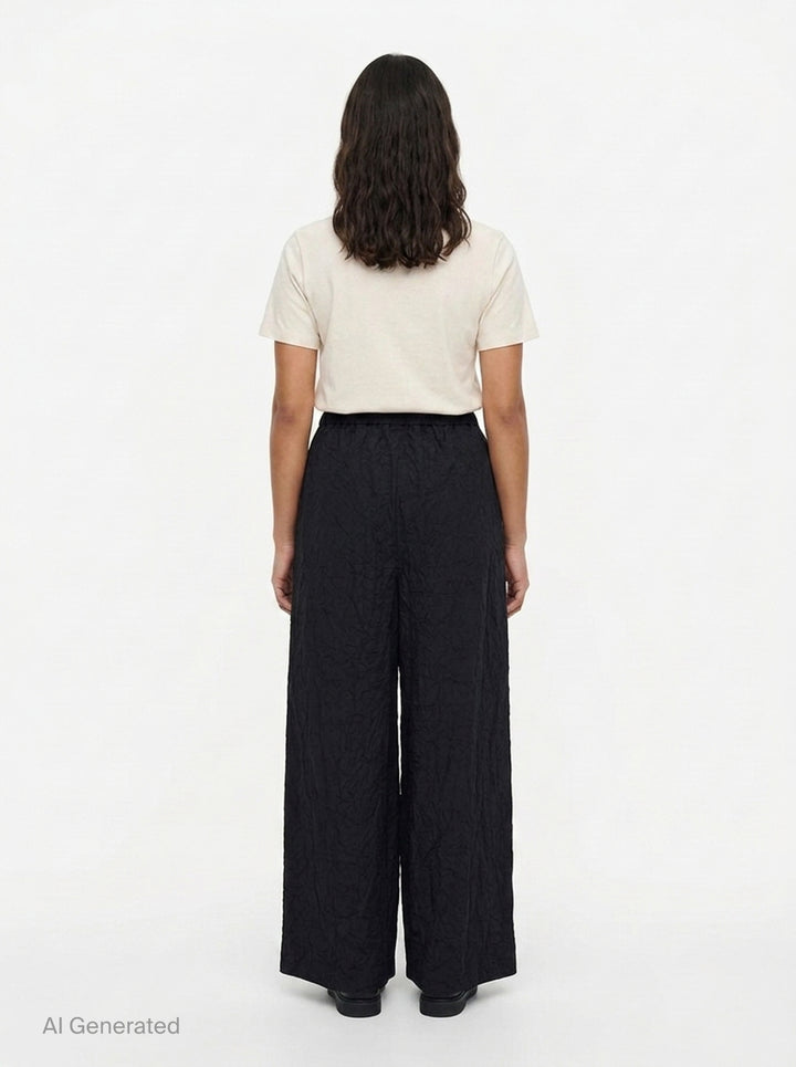Black Volume Wide Trousers | Enfold | Club21 - back