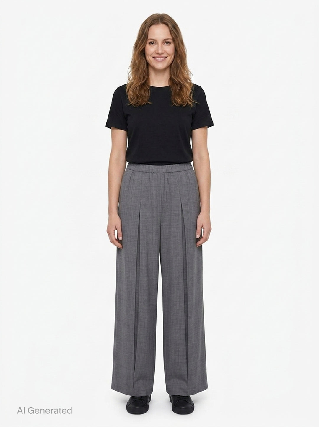 Box Pleated Wide-Leg Pants | Enfold | Club21 - front