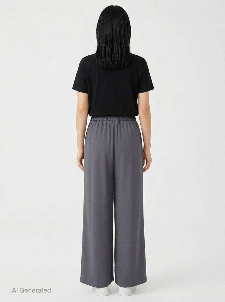 Box Pleated Wide Trousers | Enfold | Club21 - back
