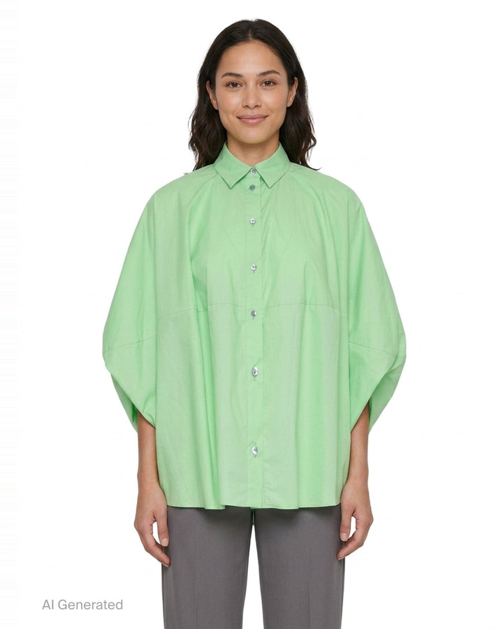 Draped Hexagon Shirt | Enfold | Club21 - front