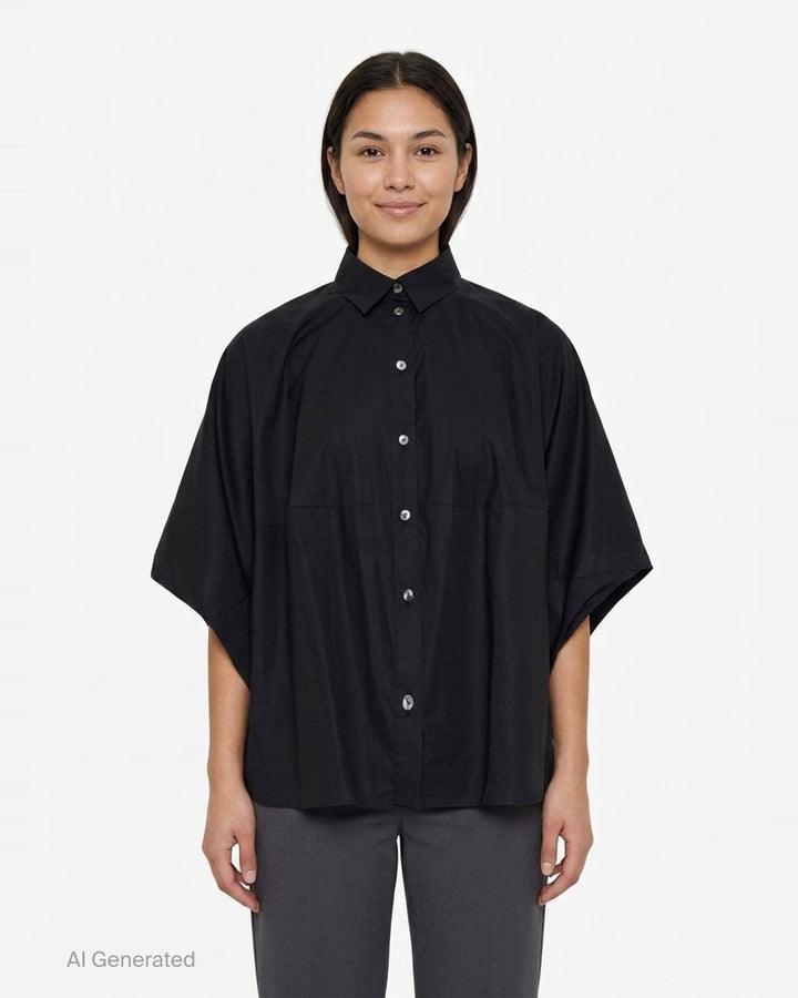 Draped Hexagon Shirt | Enfold | Club21 - front