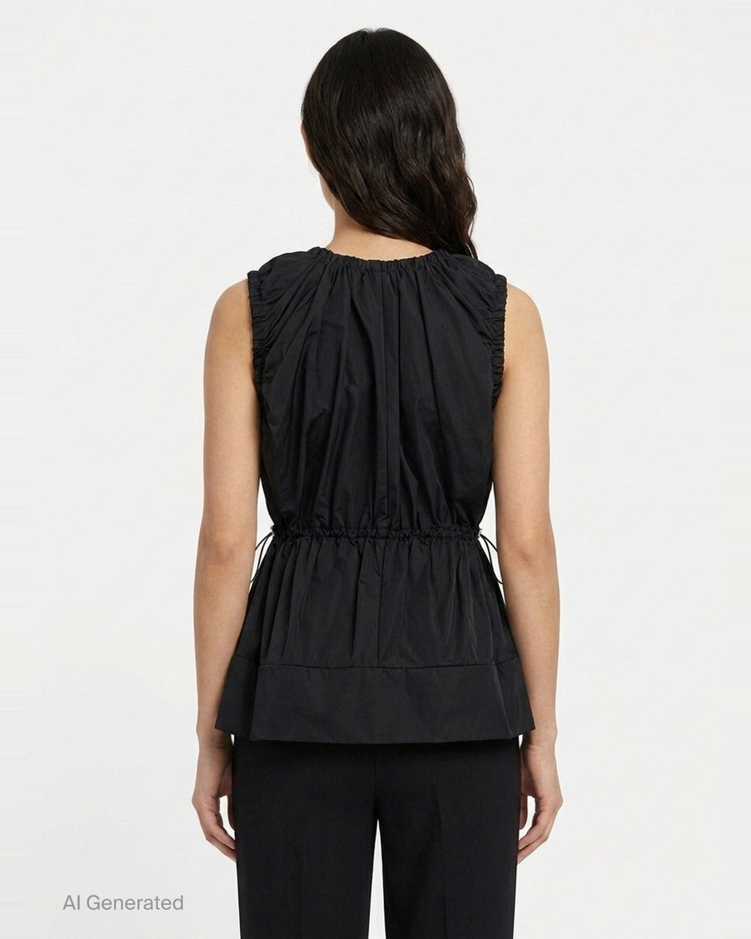 Gathered Zip-Front Vest | Enfold | Club21 - back