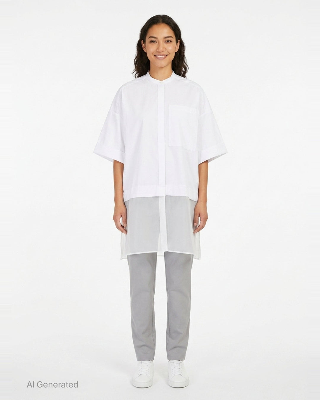 Pleated Wide Box Shirt | Enfold | Club21 - front