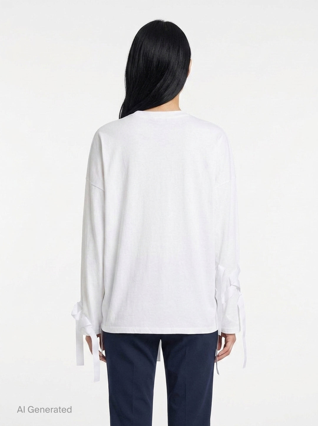 Ribbon Long Sleeve T-Shirt | Enfold | Club21 - back