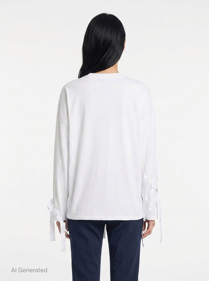 Ribbon Long Sleeve T-Shirt | Enfold | Club21 - back