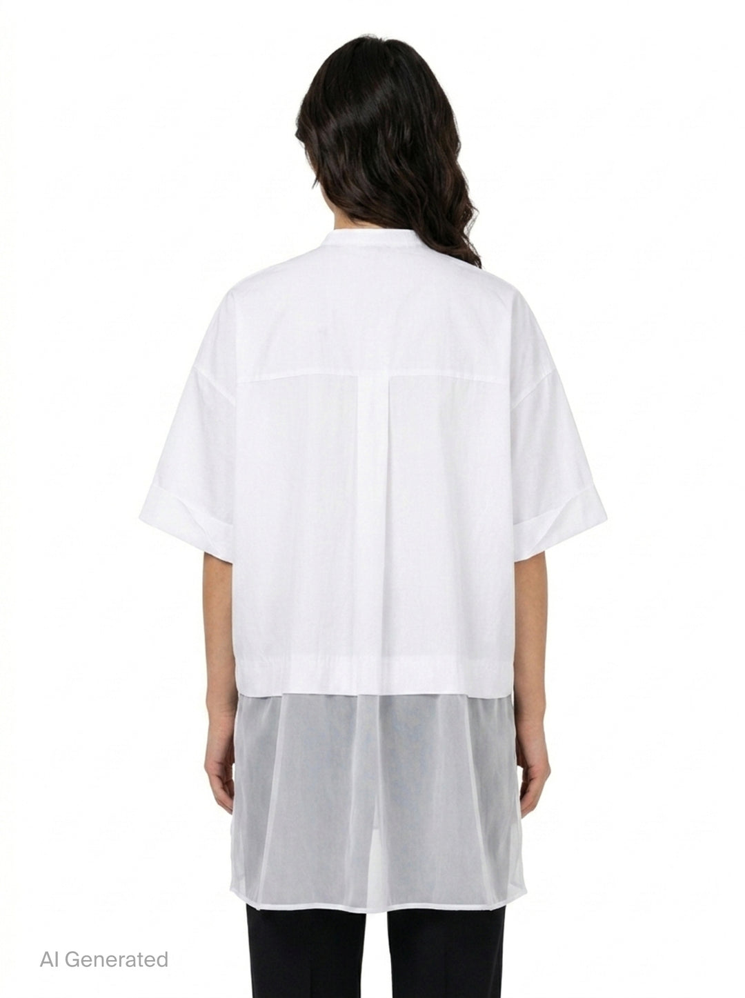 Sheer Bottom Shirt | Enfold | Club21 - back