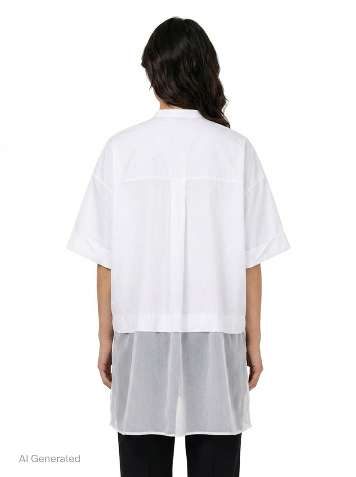 Sheer Bottom Shirt | Enfold | Club21 - back