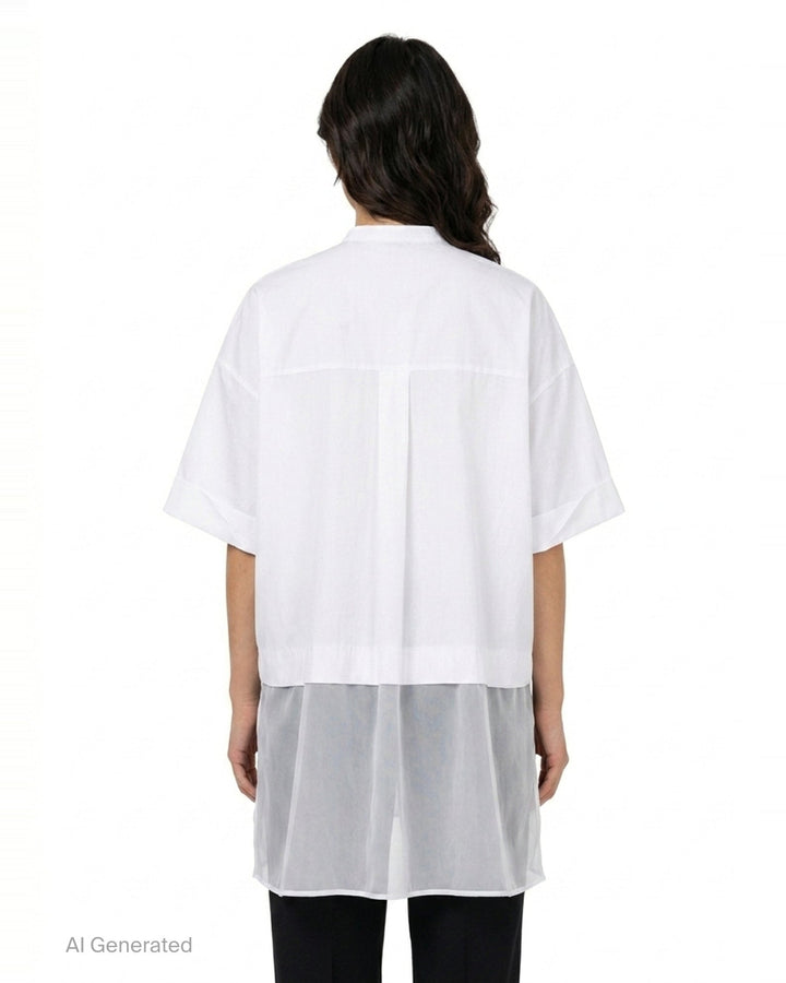 Sheer Bottom Shirt | Enfold | Club21 - back