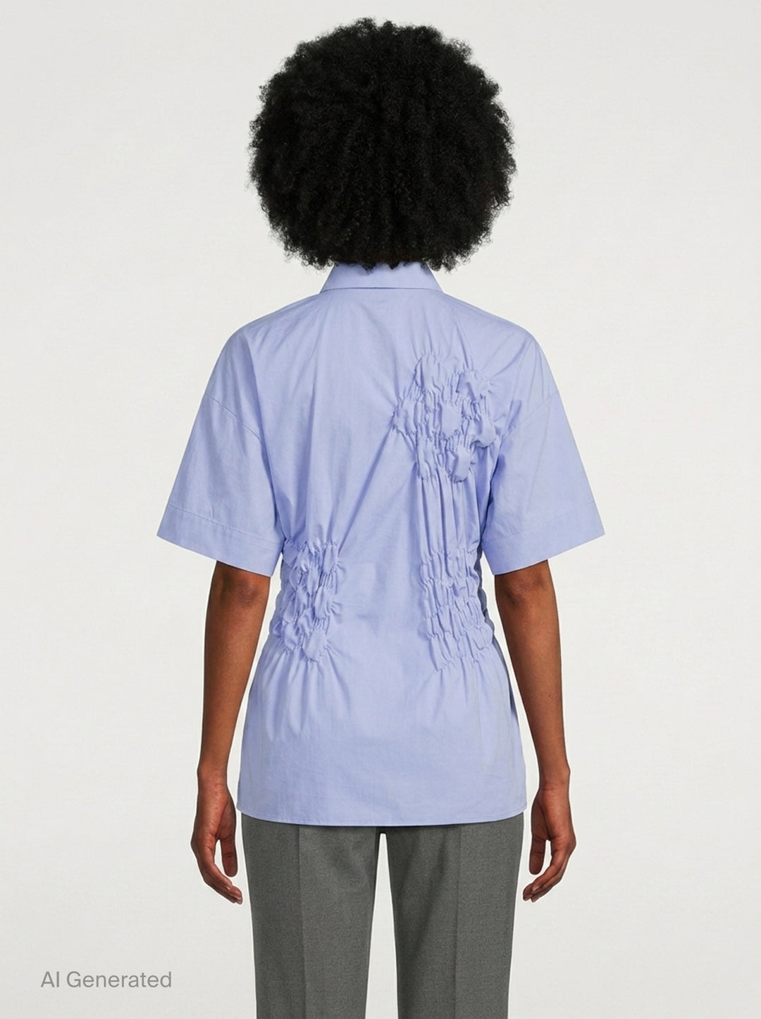 Shirring Detail Short Sleeve Shirt | Enfold | Club21 - back
