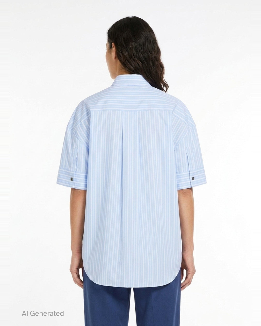 Striped 3D Short Sleeve Shirt | Enfold | Club21 - back