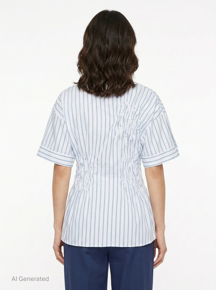 Striped Shirring Shirt | Enfold | Club21 - back