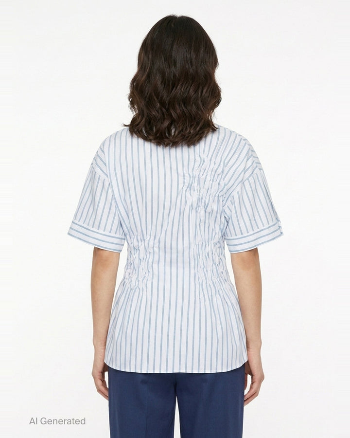 Striped Shirring Shirt | Enfold | Club21 - back