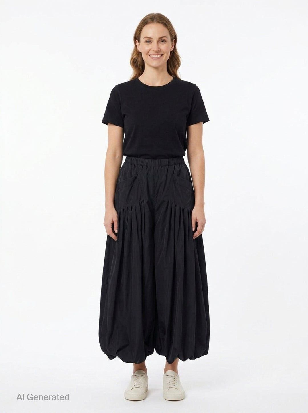 Tucked Balloon Cropped Pants | Enfold | Club21 - front
