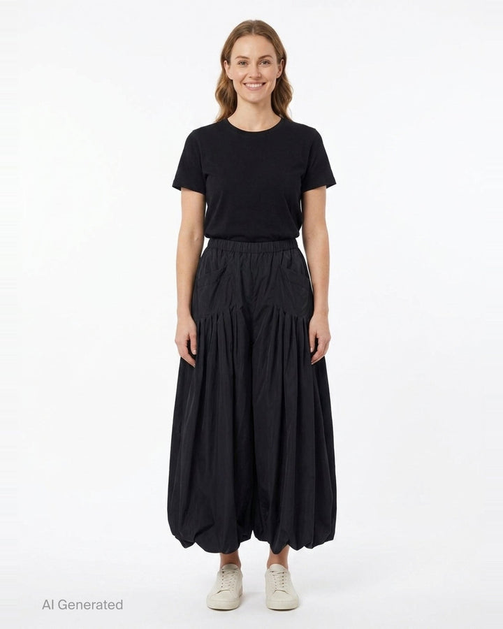 Tucked Balloon Cropped Pants | Enfold | Club21 - front