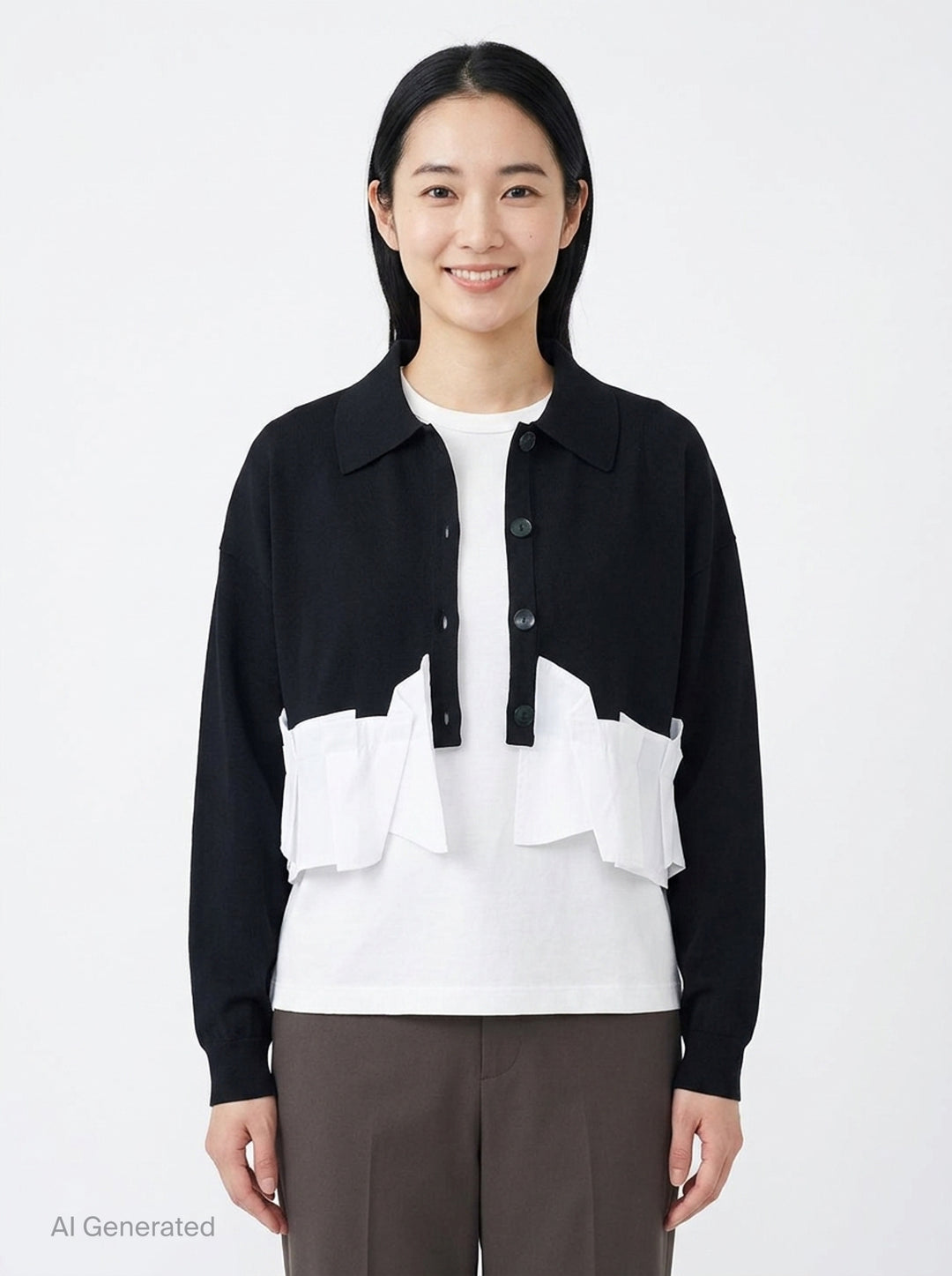 Tucked Docked Hem Cardigan | Enfold | Club21 - front