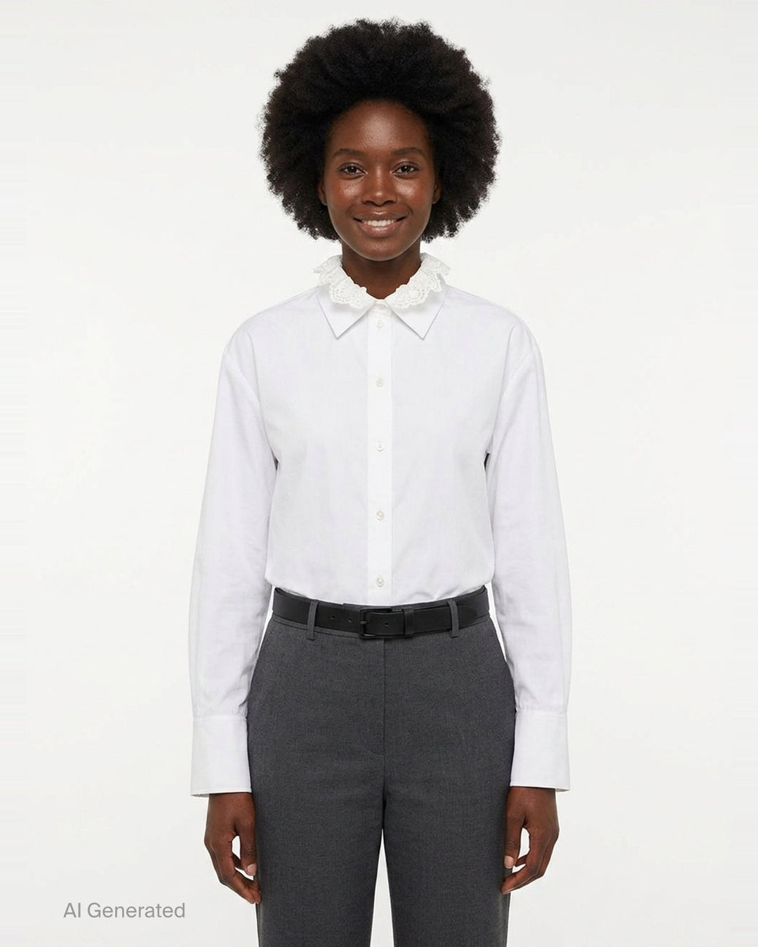 Cotton Poplin Long Sleeve Shirt | Erdem | Club21 - front