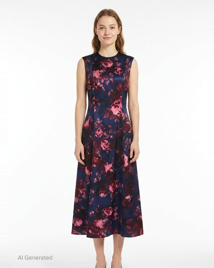 Duchess Sleeveless Midi Dress | Erdem | Club21 - front