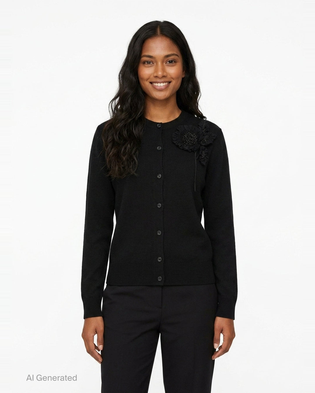 Embellished Merino Wool Cardigan | Erdem | Club21 - front