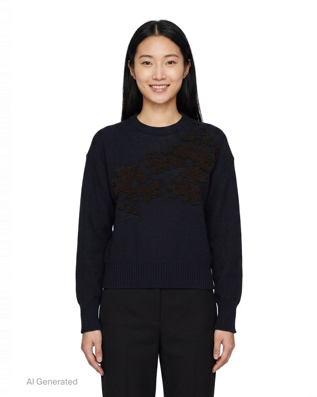 Fine Merino Wool Floral Jumper | Erdem | Club21 - front