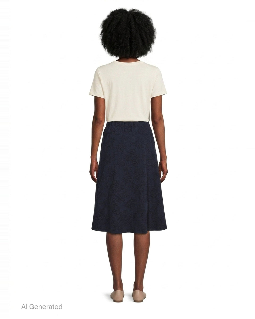 Flower Jacquard Drape Midi Skirt | Erdem | Club21 - back