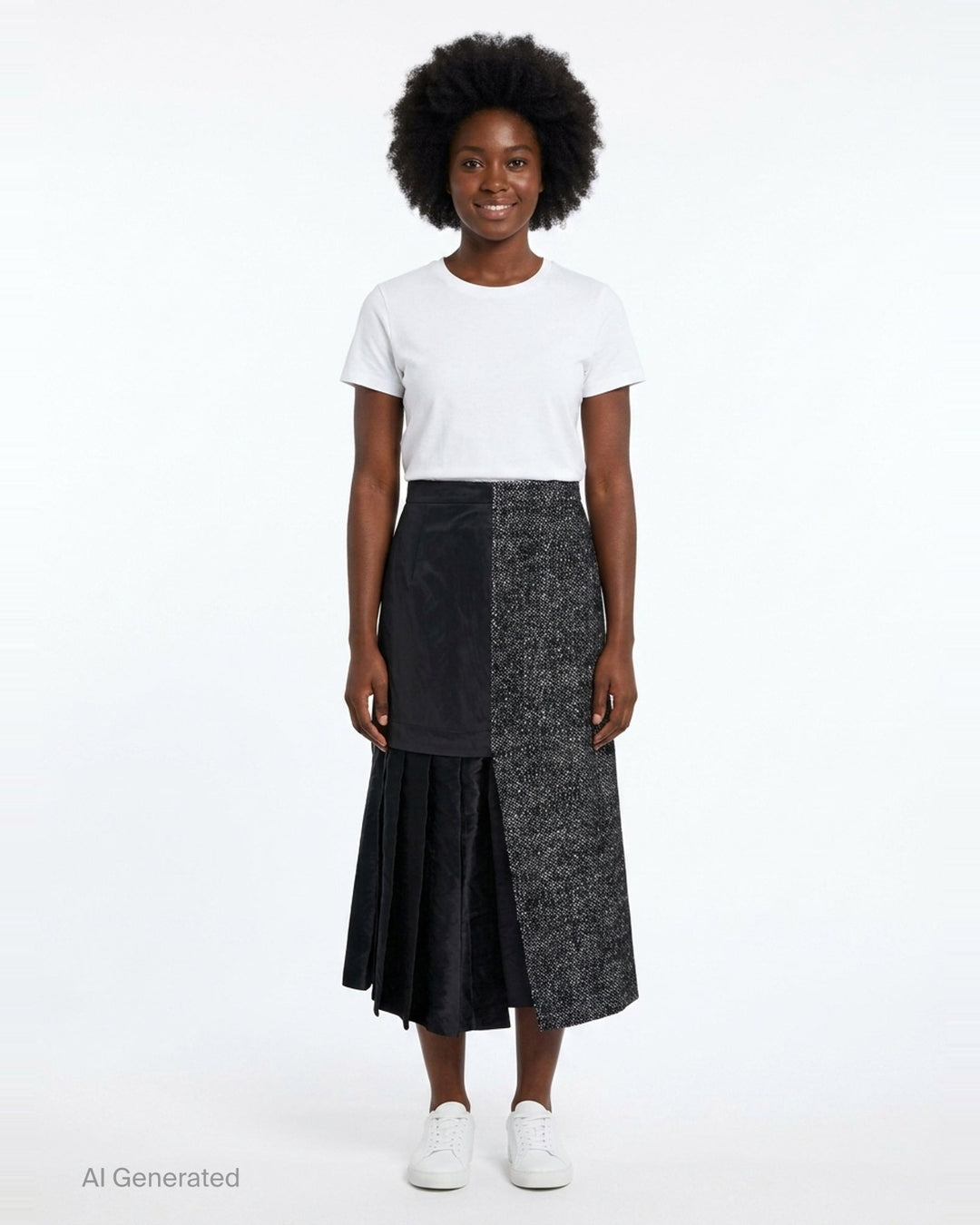 Salt & Pepper Wool Midi Skirt | Erdem | Club21 - front