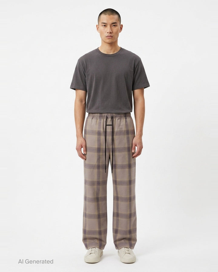 Plaid Lounge Pants | Fear of God Essentials | Club21 - front