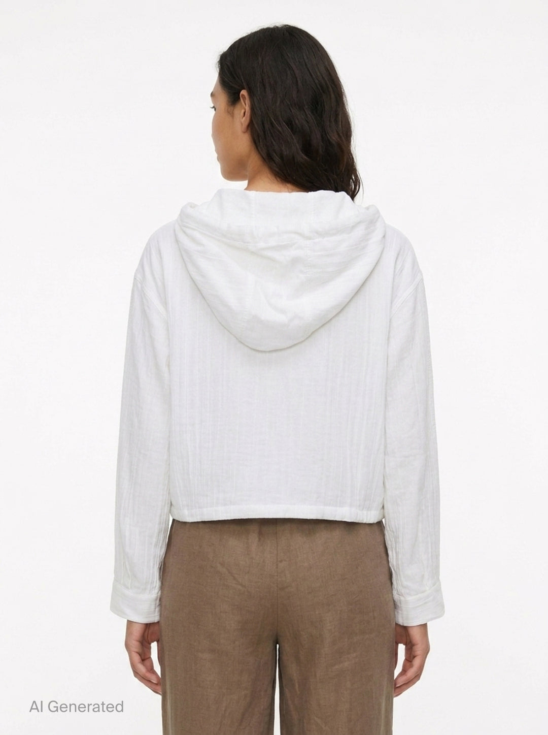 Crochet Lace Hoodie Shirt | Fritur | Club21 - back