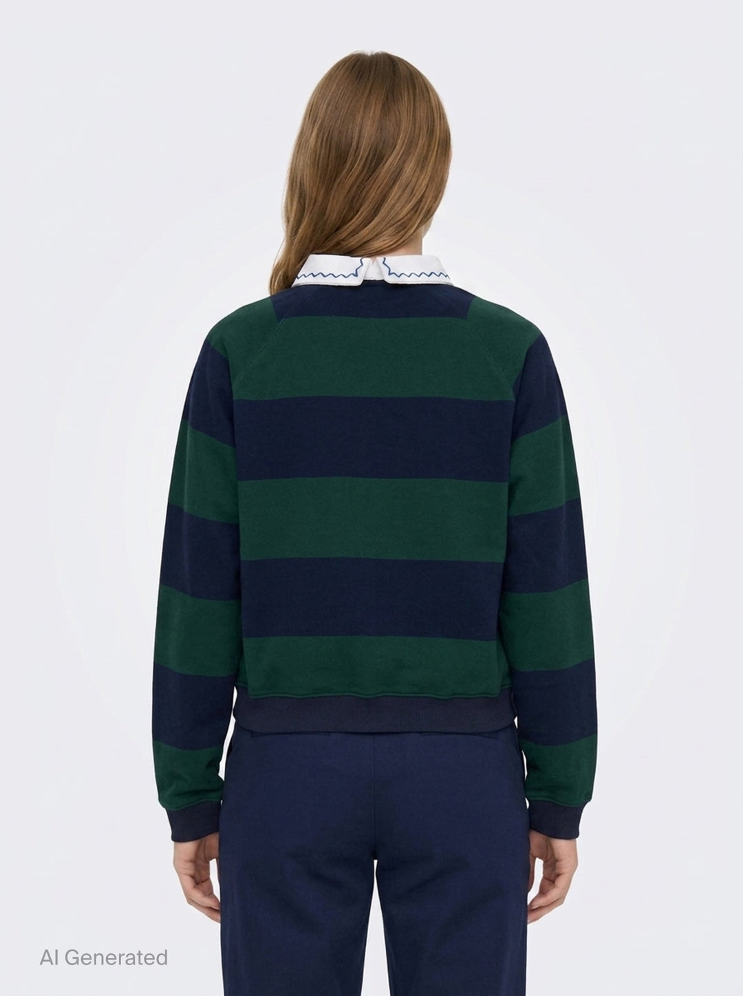 Embroidery Round Collar Sweatshirt | Fritur | Club21 - back