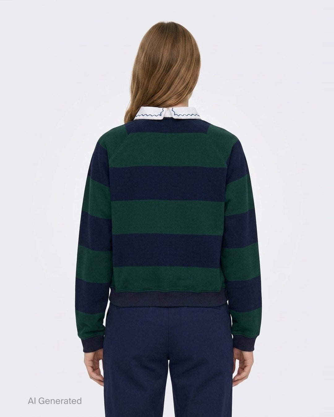 Embroidery Round Collar Sweatshirt | Fritur | Club21 - back
