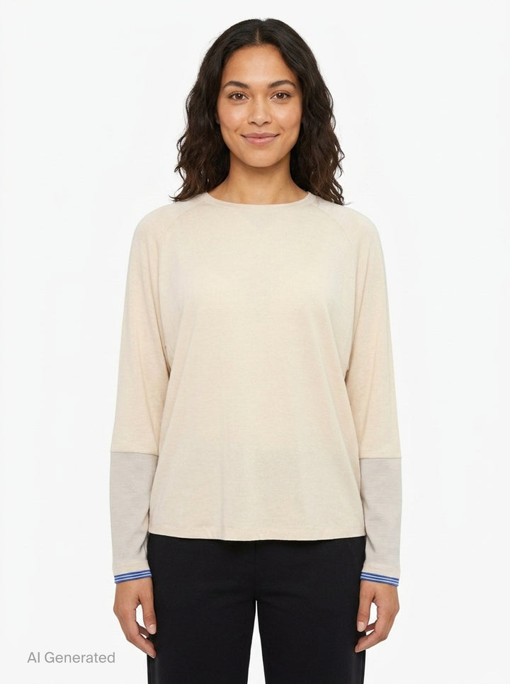 Layered Long Sleeve Tee | Fritur | Club21 - front