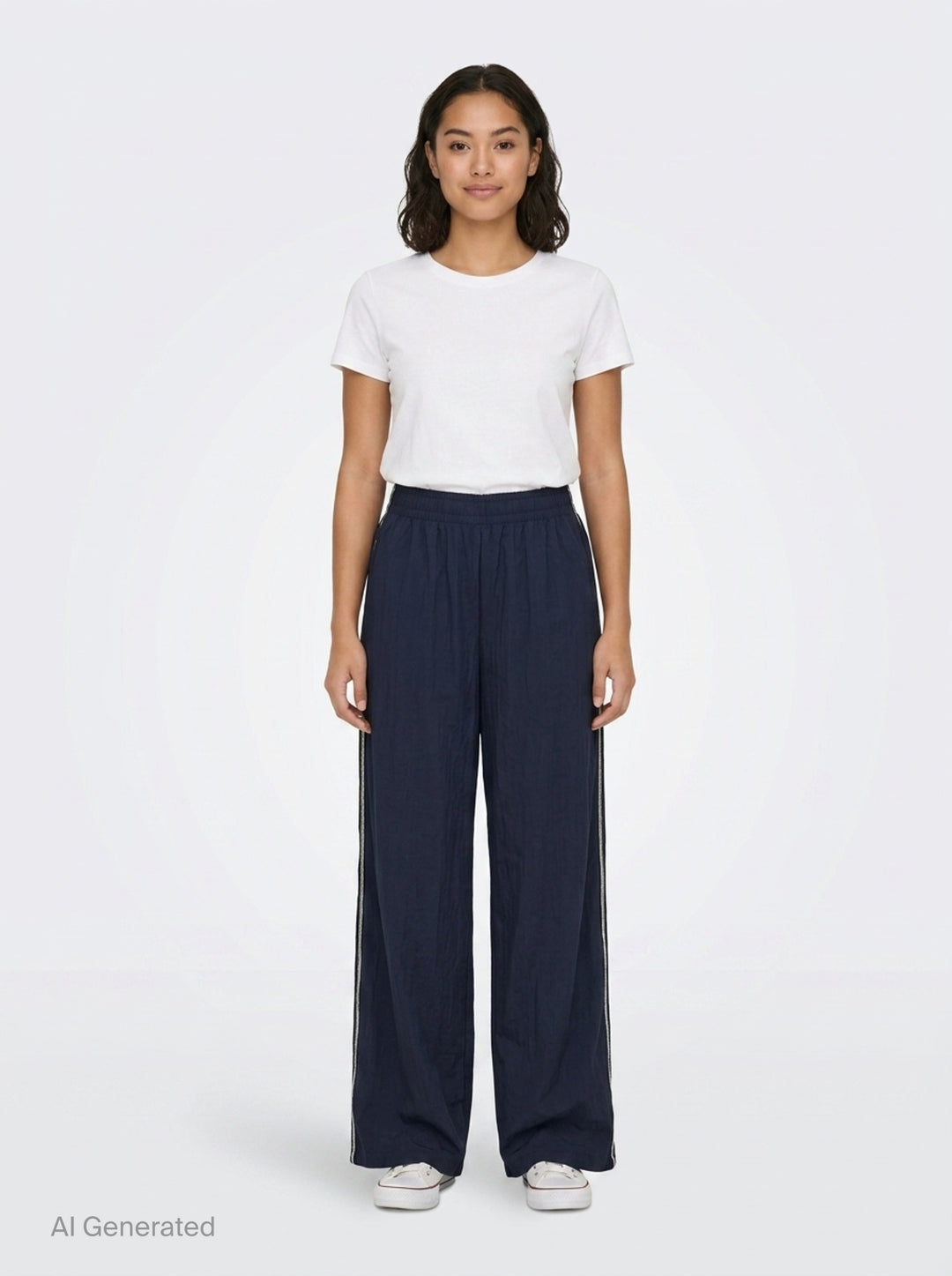 Weaving Wide-Leg Track Pants | Fritur | Club21 - front