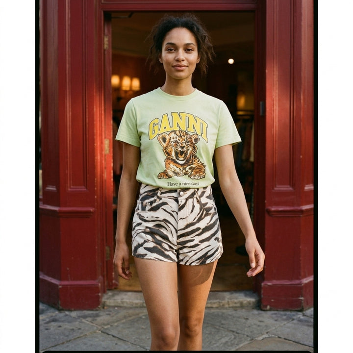 Baby Fit Cotton Jersey Tee | Ganni | Club21 - lifestyle