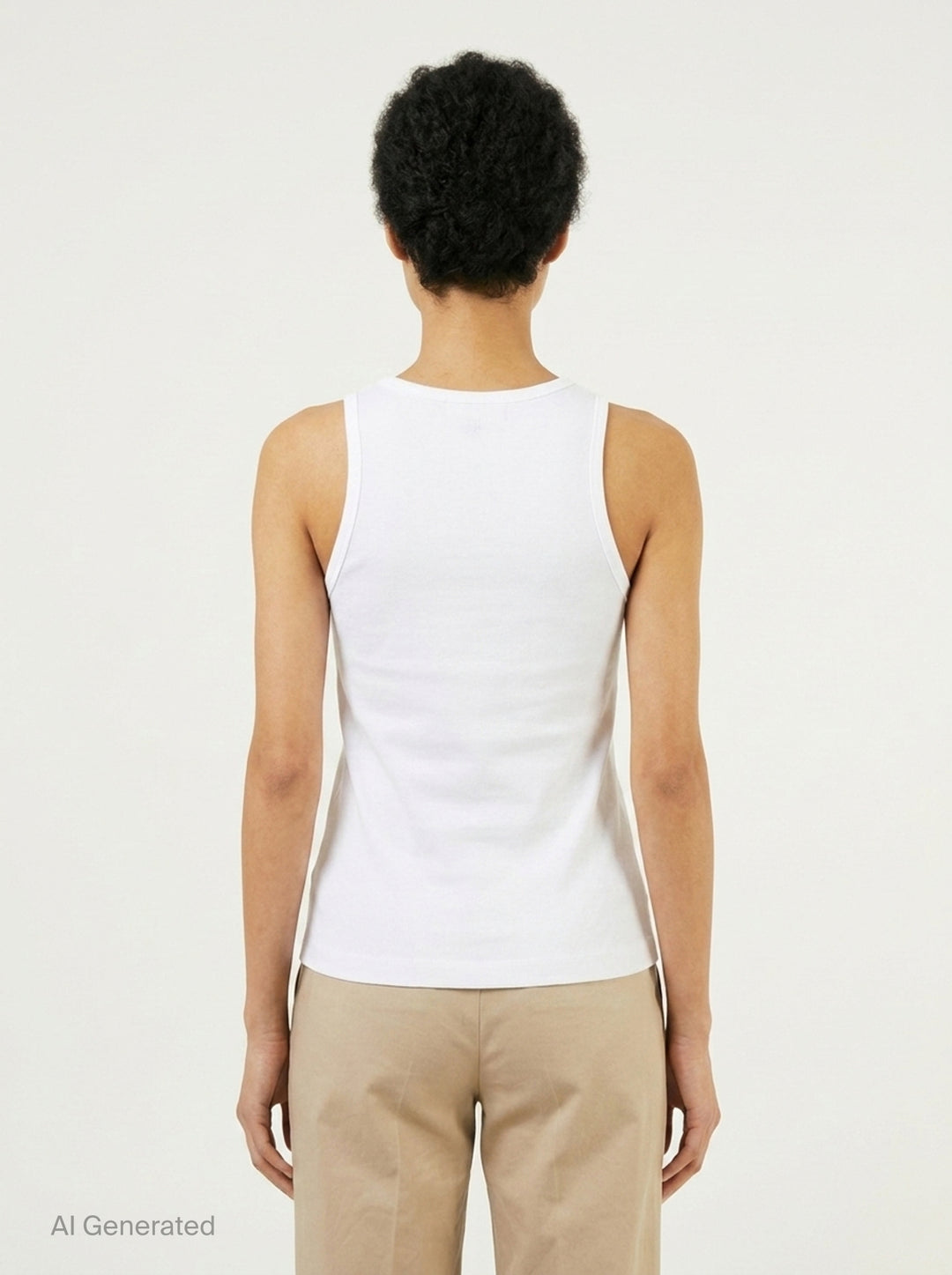 Banana Print Compact Rib Tank Top | Ganni | Club21 - back