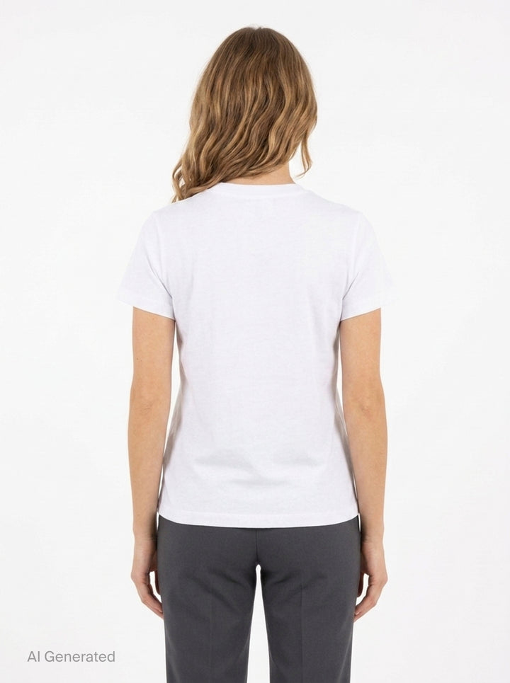 Basic Cotton Jersey Baby Fit Tee | Ganni | Club21 - back