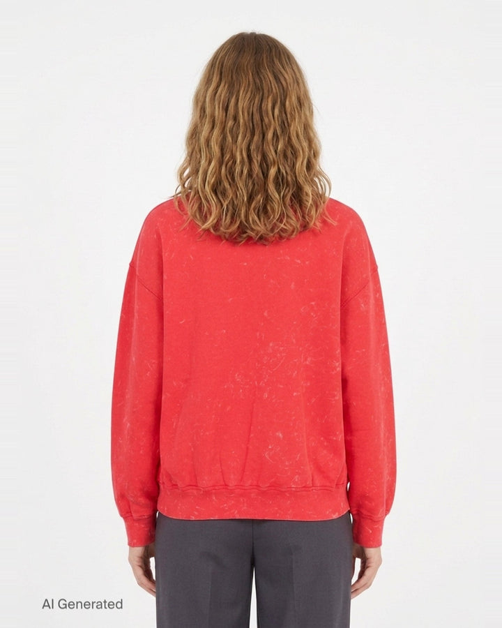 Cherry Washed Crewneck Sweatshirt | Ganni | Club21 - back