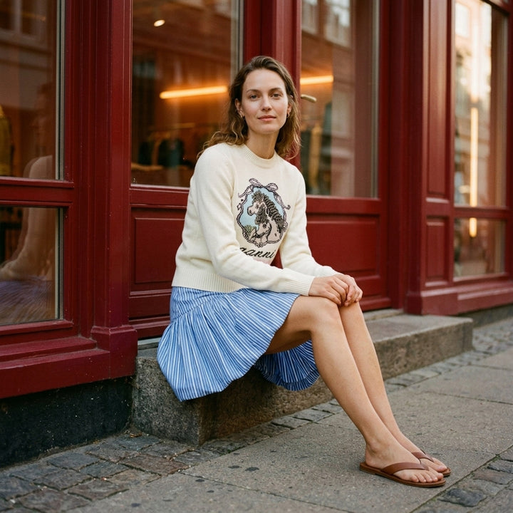Horse Graphic Wool Sweater | Ganni | Club21 - lifestyle