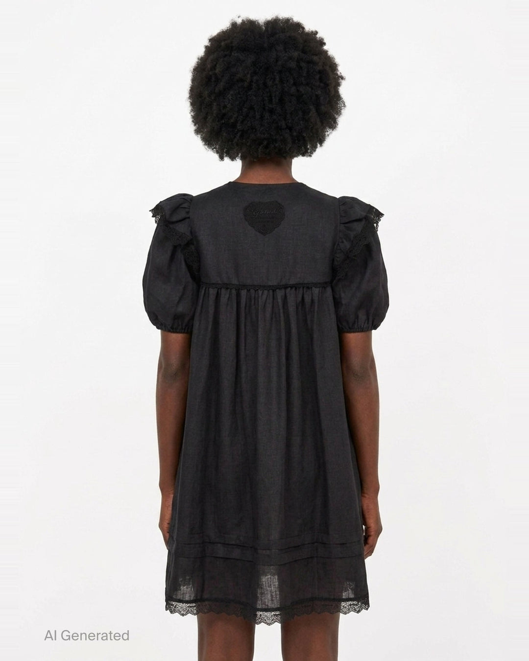 Light Linen Angel Mini Dress | Ganni | Club21 - back