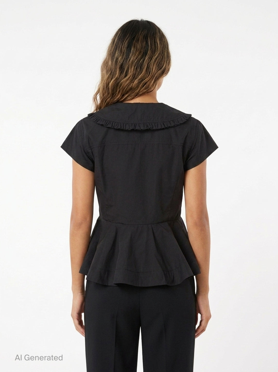 Regenerative Cotton Poplin Blouse | Ganni | Club21 - back