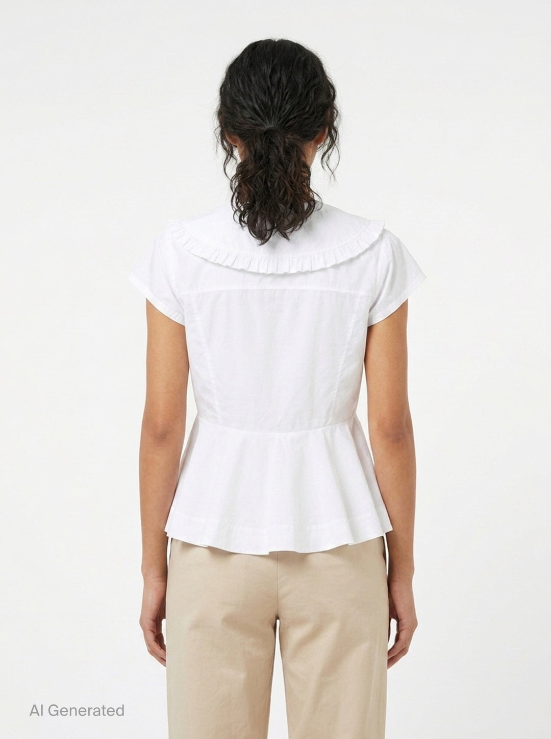 Regenerative Cotton Poplin Blouse | Ganni | Club21 - back